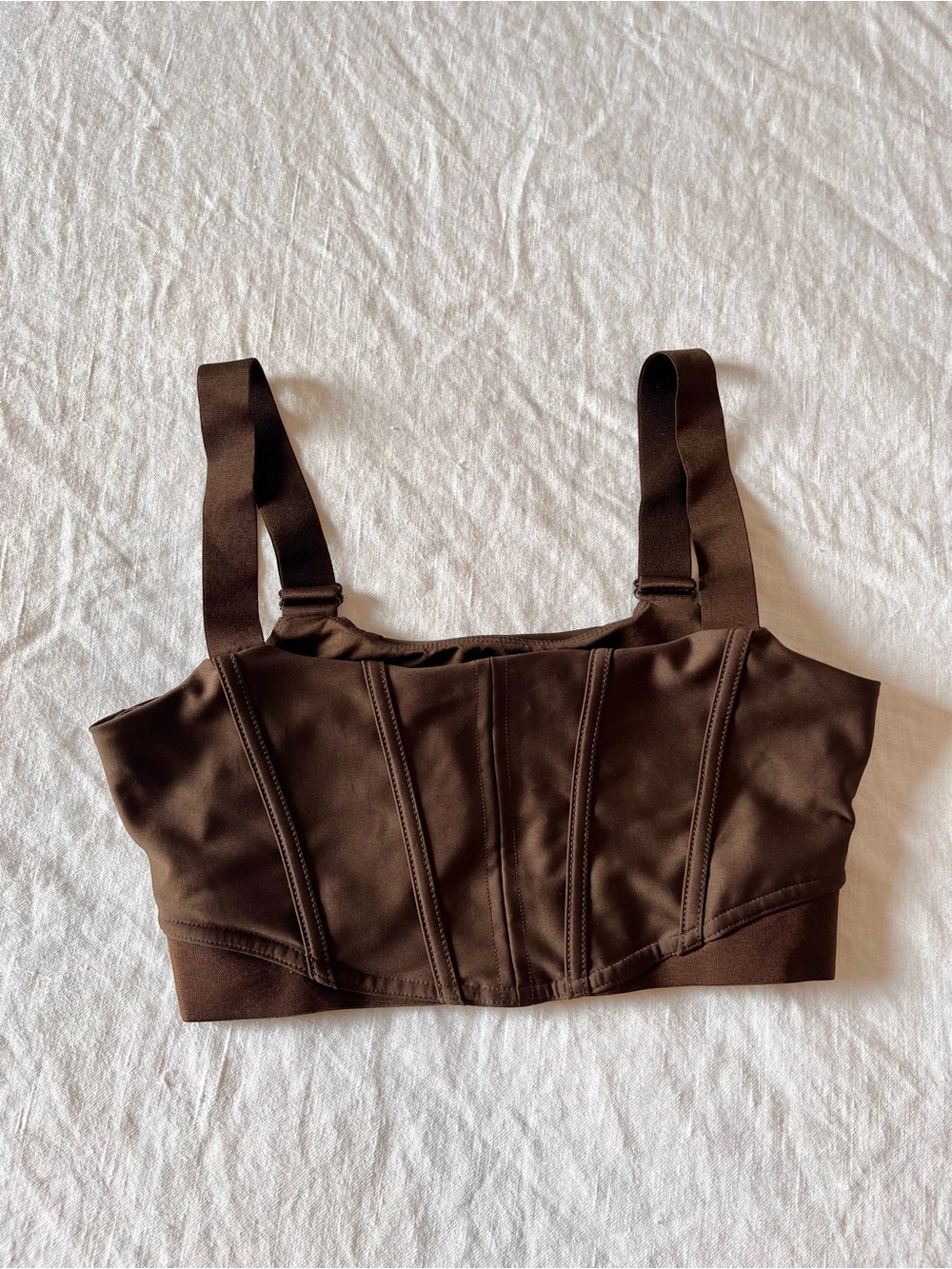 Alo Yoga S Airlift Corset Bra Espresso brown